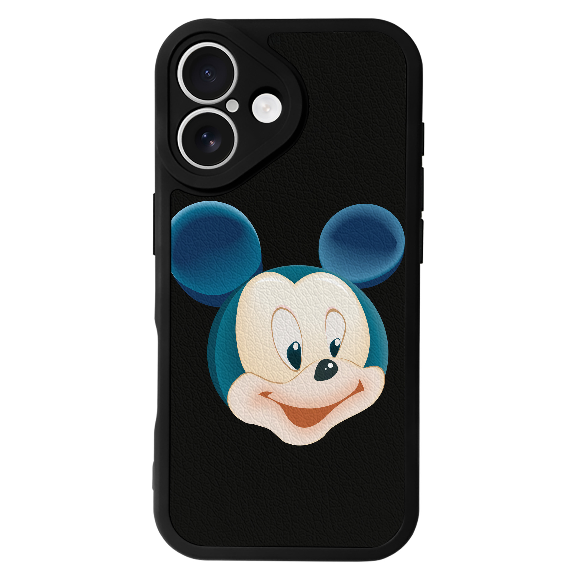 （画像用） ミッキーマウス Mickey Mouse 【iPhone 16シリーズ対応】シリコンスマホケース（レザー調） 材質：シリコン